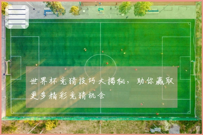 世界杯竞猜技巧大揭秘，助你赢取更多精彩竞猜机会